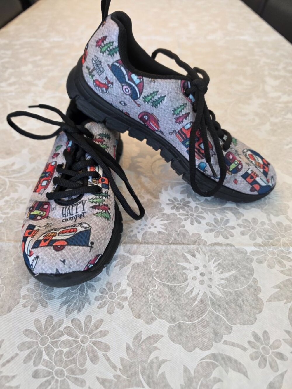 Happy Camper Retro Caravan Print Lightweight Sneakers W 8 / M 6